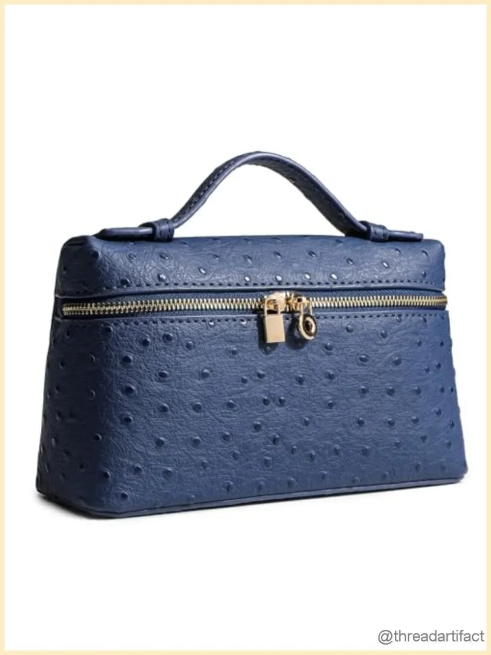 Crossbody Bag Small Top-Handle Pouch Shoulder Handbag Synthetic Ostrich Leather